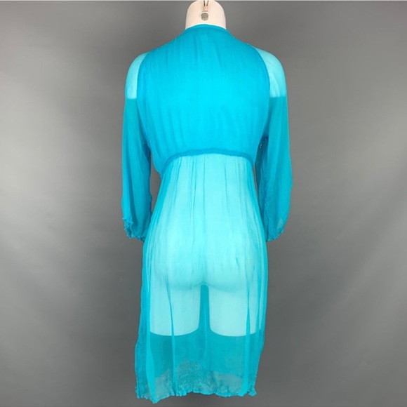 Delfina 100% Italian Silk Beaded Coverup - St Tropez & St. Barths Style - Picture 5 of 13